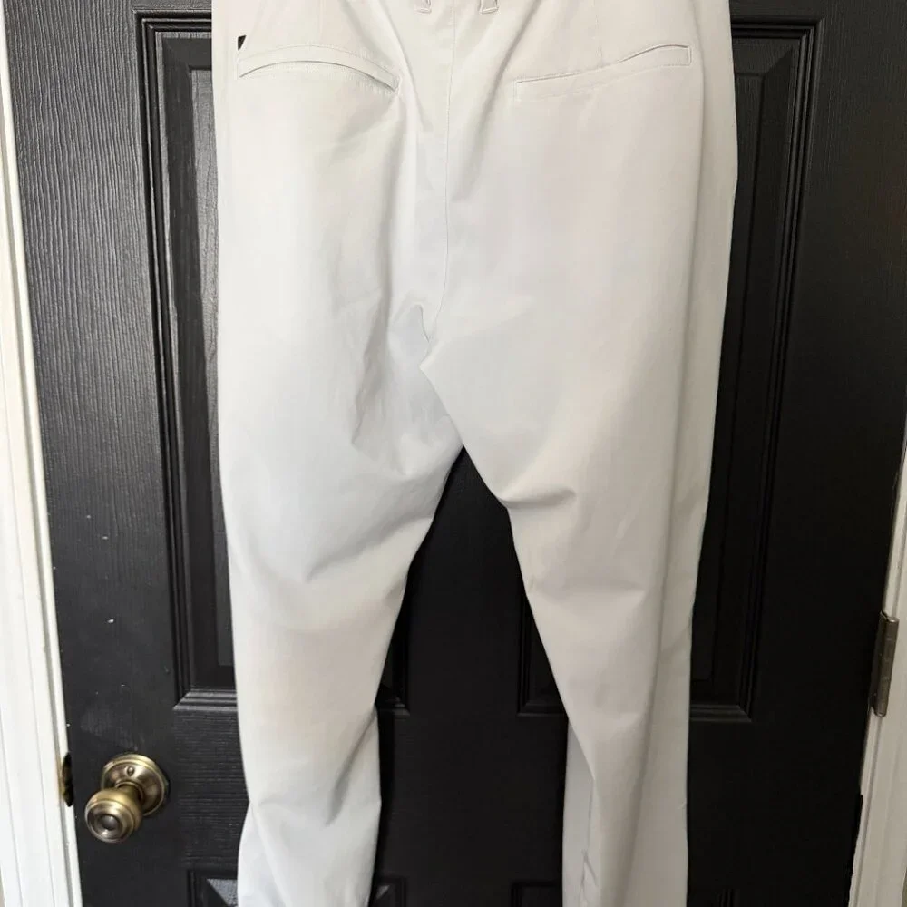 Mens Primo Golf Pants Light Gray Straight Leg Regular Fit Size 34 - Picture 3 of 5